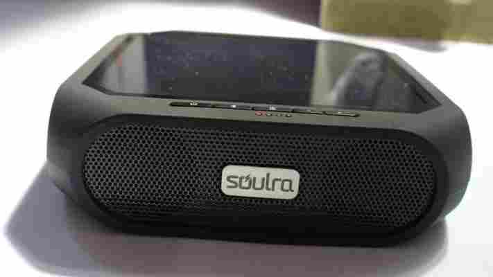 Soulra's Rugged Rukus bluetooth speaker runs on solar power