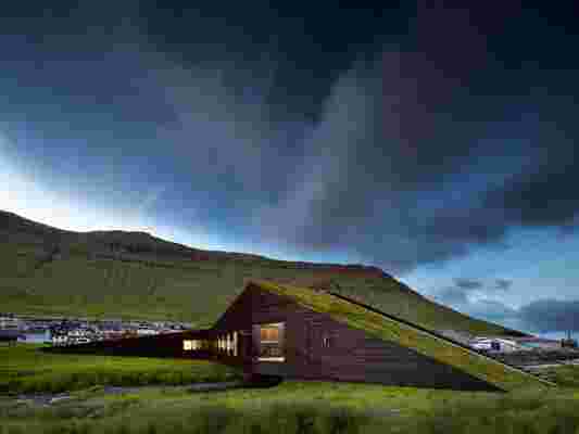 This Stunning Town Hall in the Faroe Islands Blends Effortlessly Into Its Surroundings